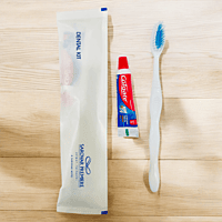 Premium Dental Kit with Colgate Toothpaste and Plastic Toothbrush in Pouch